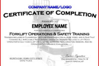 001 Template Ideas Forklift Truck Training Certificate Free in Forklift Certification Template