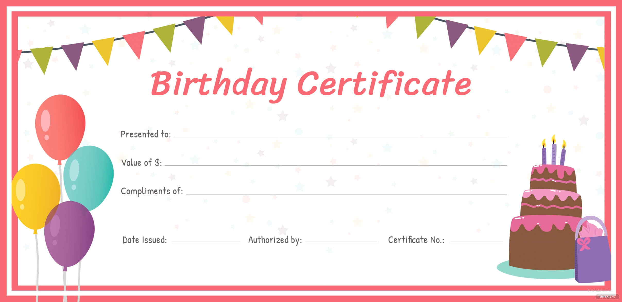 002 Free Birthday Gift Certificate Template In Adobe Voucher Within Fillable Gift Certificate Template Free