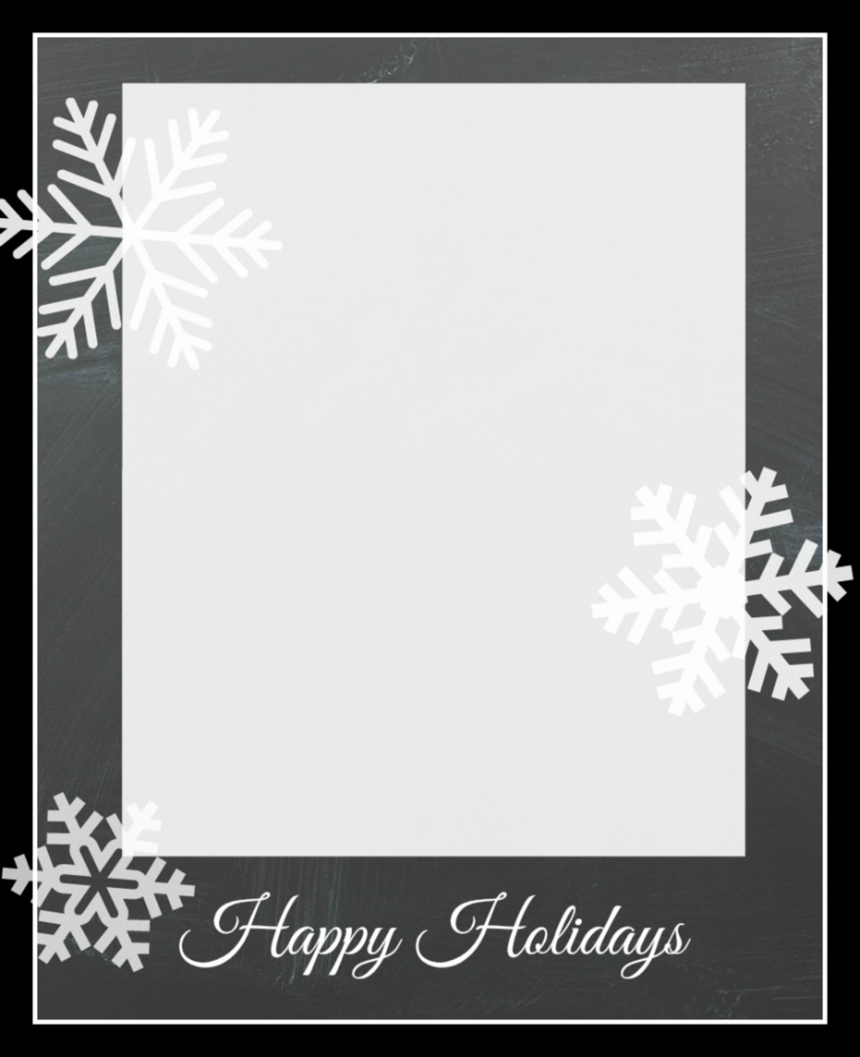 002 Snowflakecard3 Holiday Card Templates Free Template Throughout Free Holiday Photo Card Templates