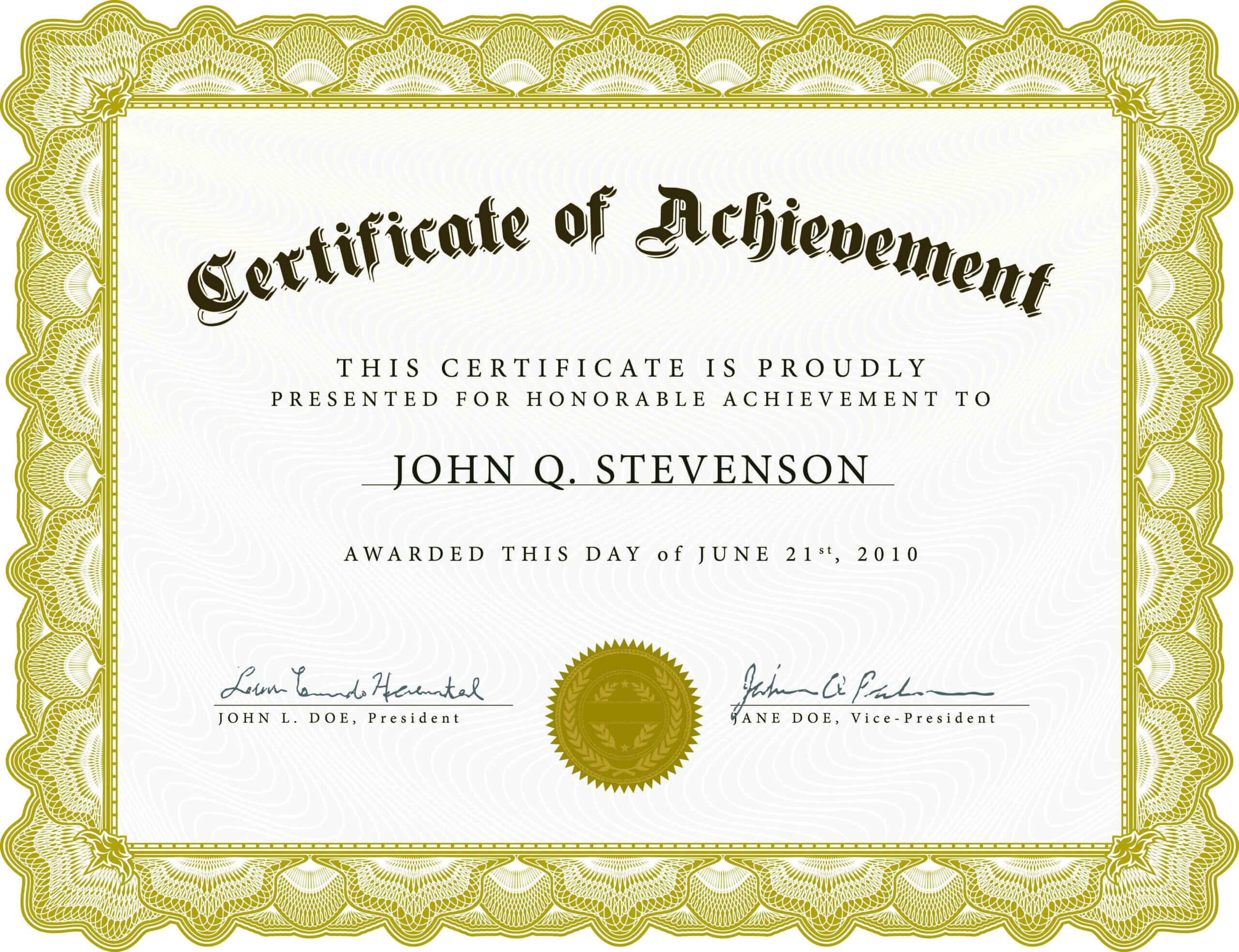 002 Word Certificate Of Achievement Template Outstanding Throughout Certificate Of Achievement Army Template