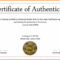 003 Certificate Of Authenticity Autograph Template Freel For Certificate Of Authenticity Photography Template