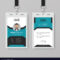 003 Creative Employee Id Card Template Vector Badge Best Inside Portrait Id Card Template