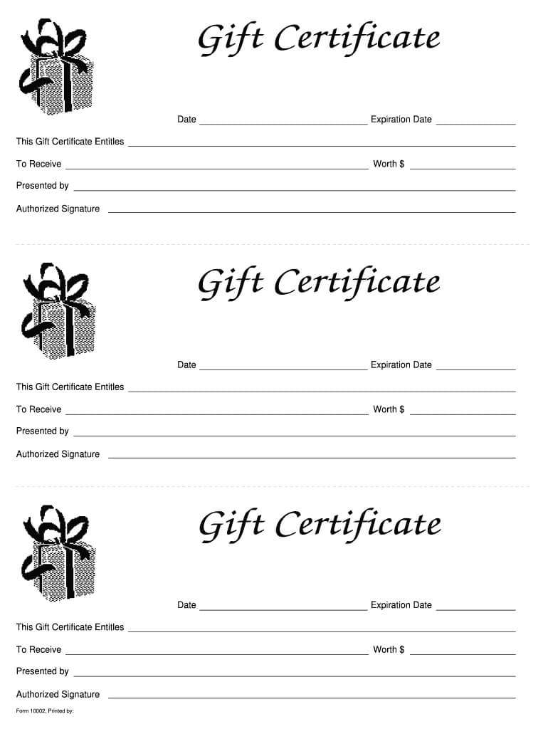 003 Free Printable Gift Certificate Templates Large Template Regarding Fillable Gift Certificate Template Free