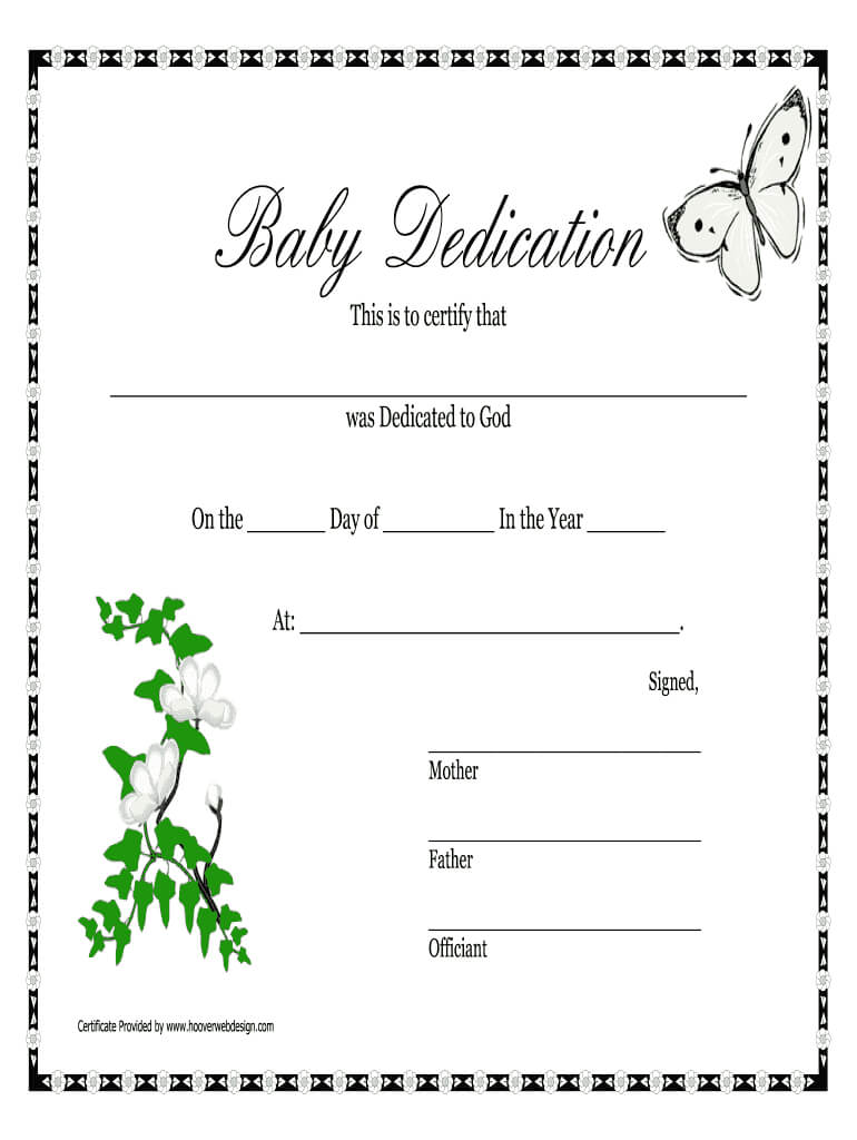 004 Template Ideas Baby Dedication Certificate Wonderful With Regard To Baby Dedication Certificate Template
