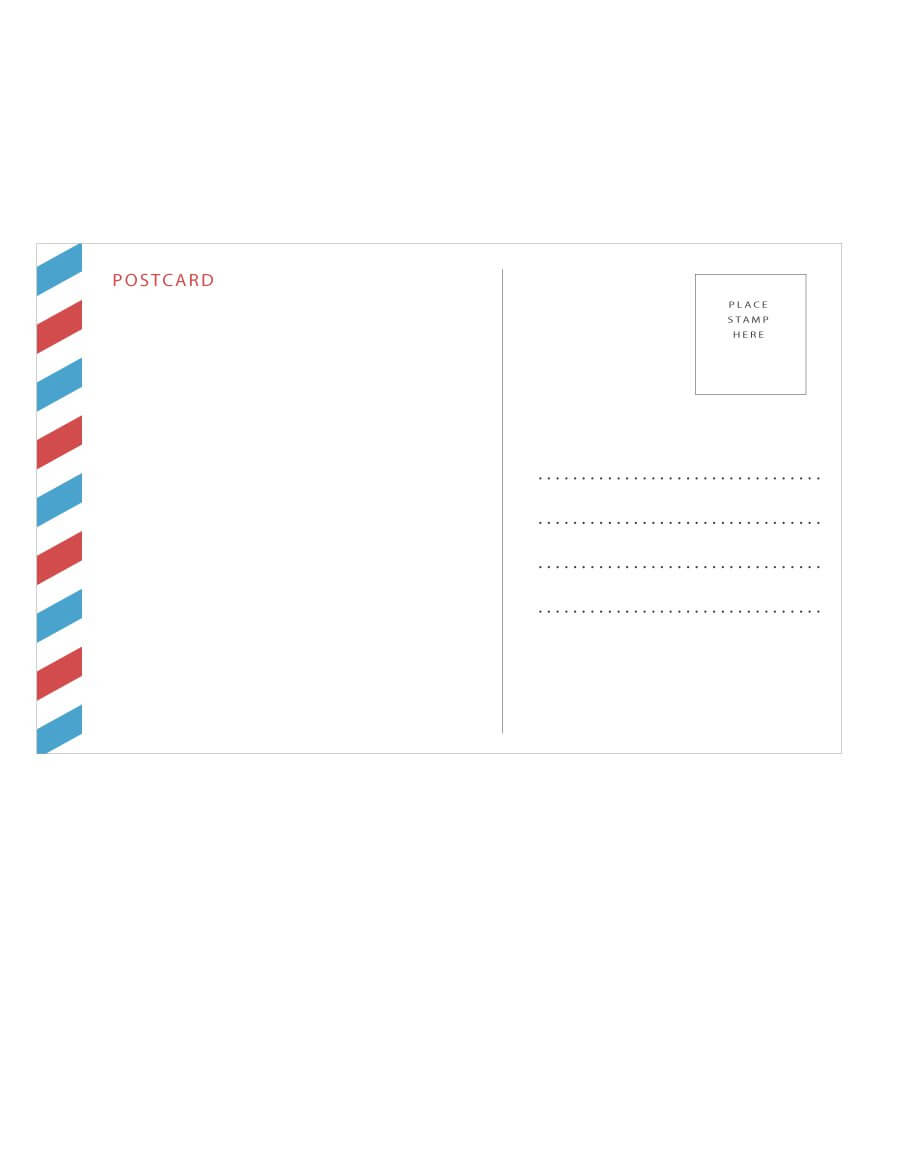 004 Template Ideas Postcard Free Printable Top Templates Within Post Cards Template