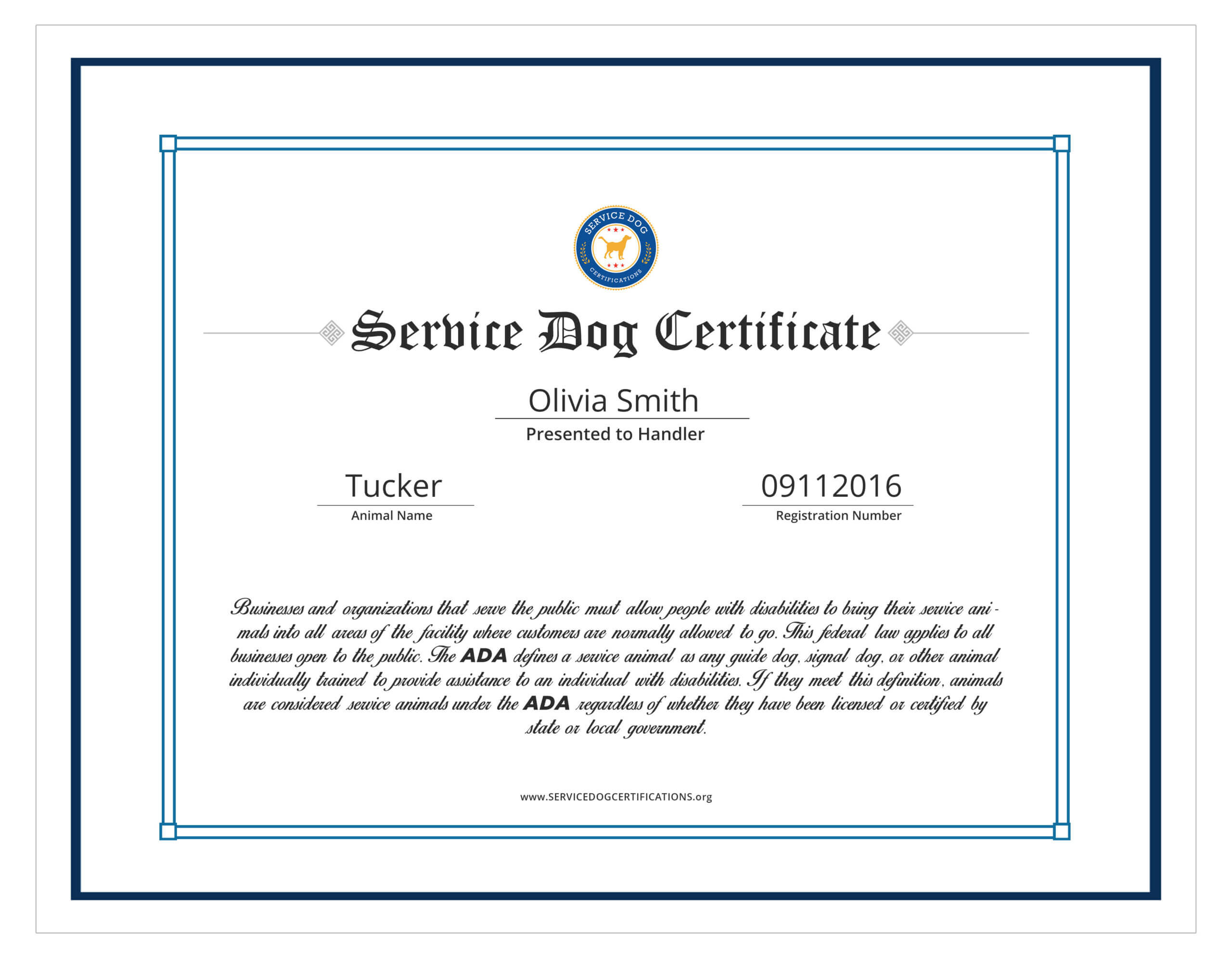 004 Template Ideas Service Dog Certificate Elegant With Service Dog Certificate Template