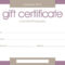 005 Stunning Free Customizable Gift Certificate Template Intended For Custom Gift Certificate Template