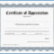 006 Template Ideas Certificate Of Appreciation Templates Regarding Certificate Of Appreciation Template Free Printable