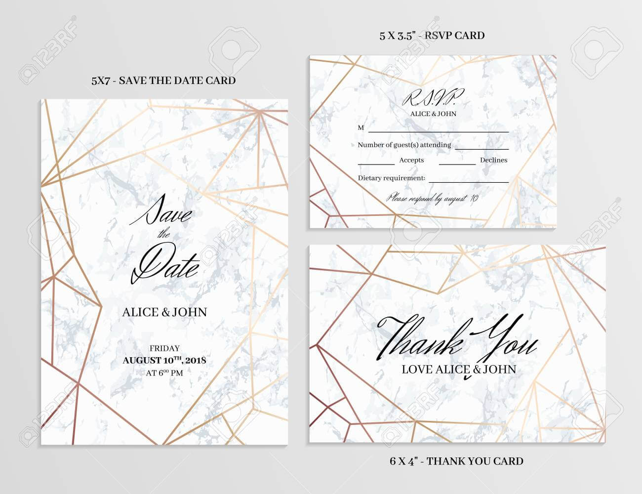 006 Wedding Set Save The Date Thank You And R S V P Cards Throughout Template For Rsvp Cards For Wedding