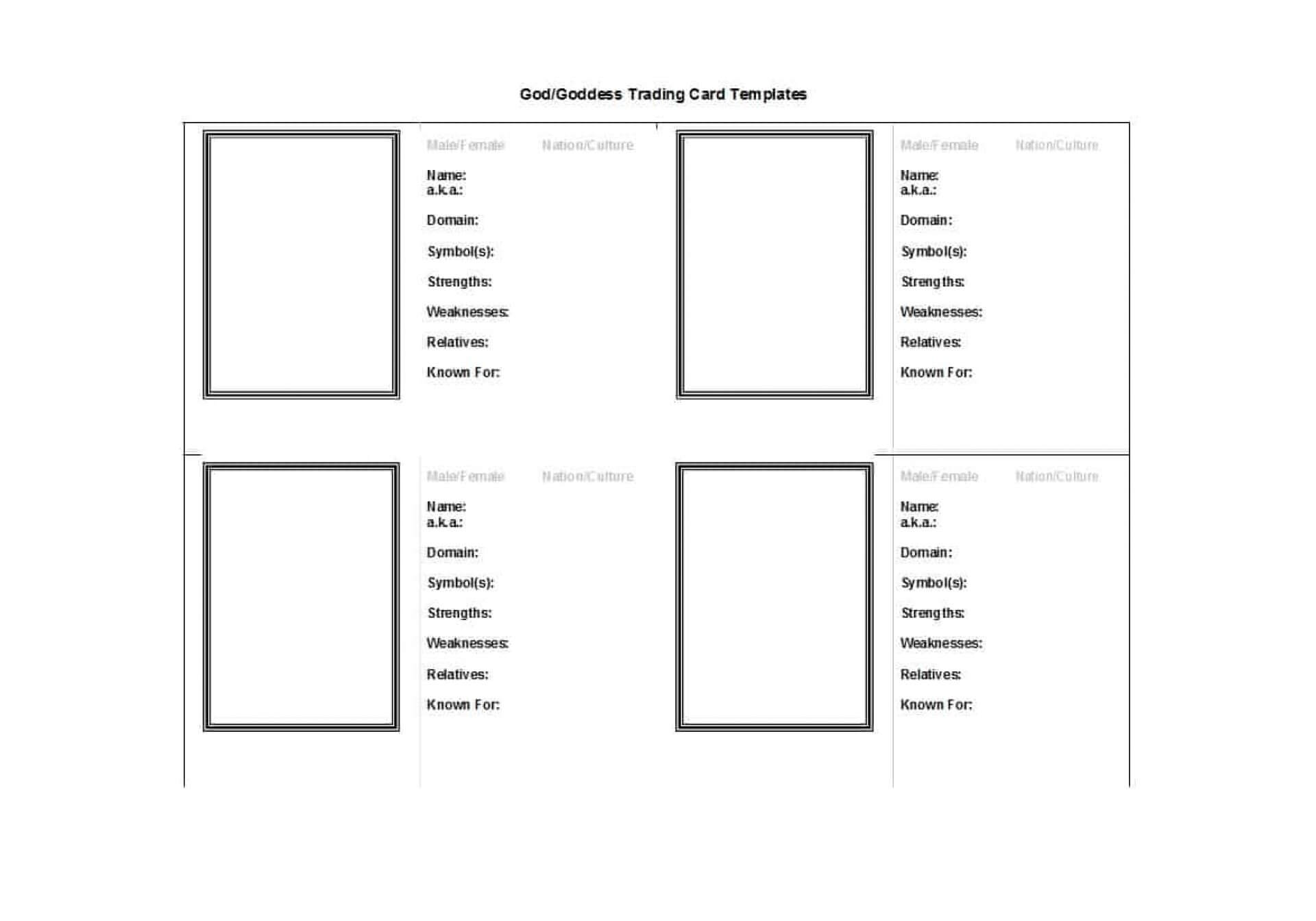 008 Baseball Trading Card Template Free Download Ideas Blank Pertaining To Free Trading Card Template Download