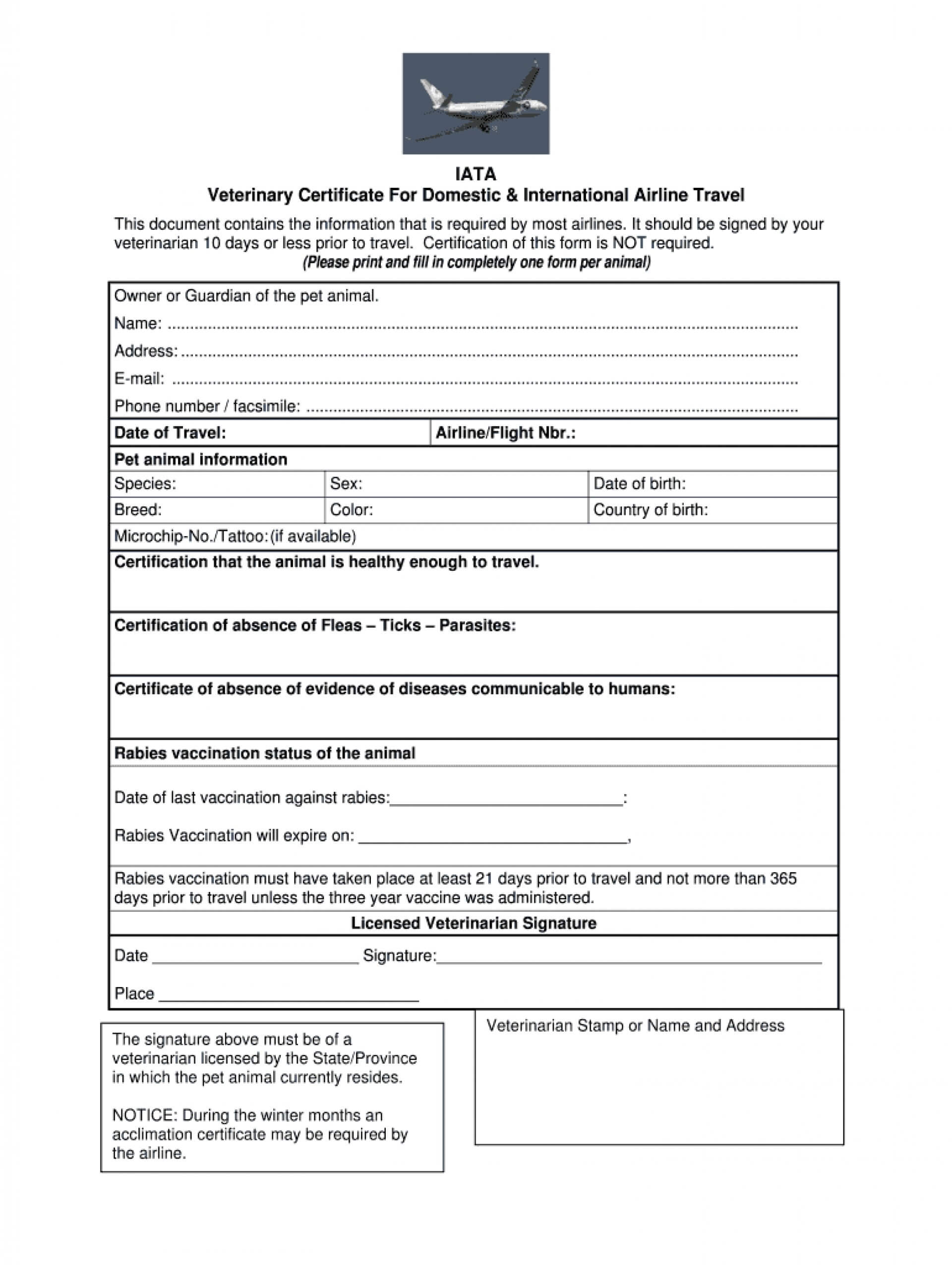 008 Pet Health Certificate Template Ideas Stirring Printable For Dog Vaccination Certificate Template