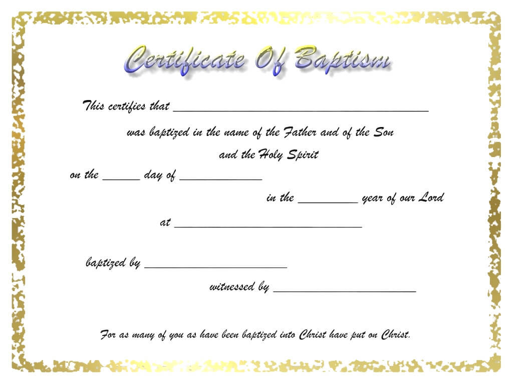 009 Certificate Of Baptism Template Unique Ideas Word Church With Regard To Baptism Certificate Template Word