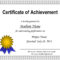 010 Certificate Of Achievement Template Word Doc Intended For Certificate Of Accomplishment Template Free