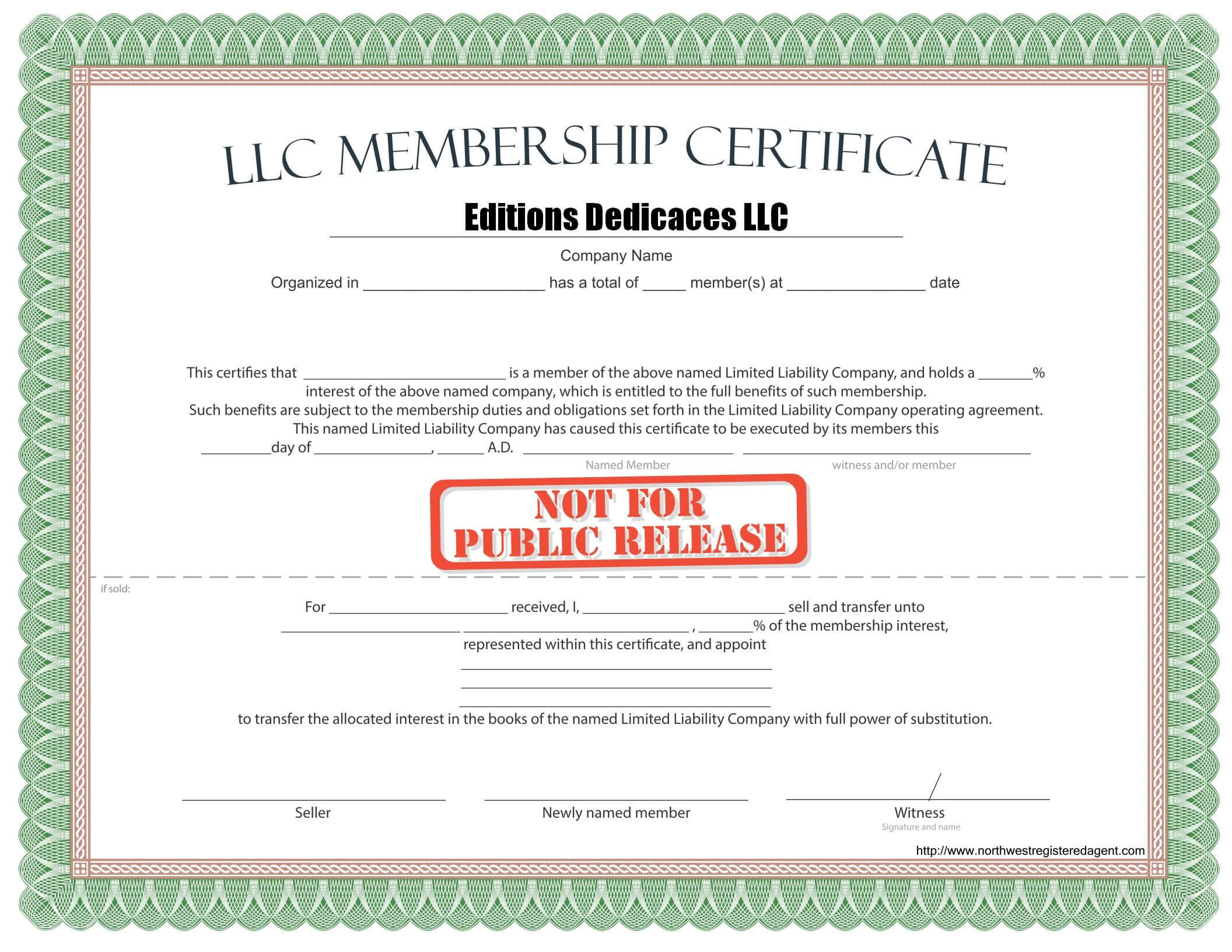 011 Template Ideas Llc Membership Certificate Incredible Pdf With New Member Certificate Template