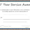 012 Loyalty Award Certificate Template Example Ideas Years For Certificate Of Service Template Free