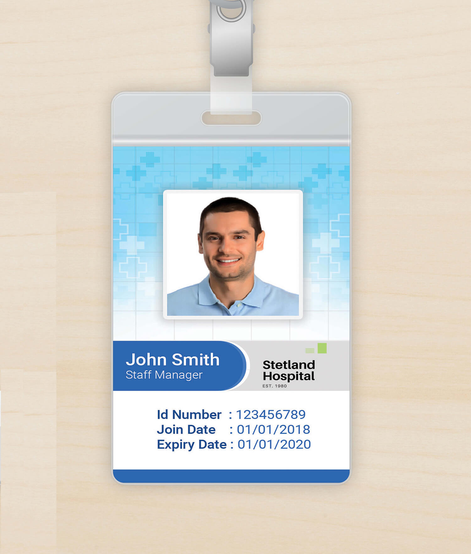012 Template Ideas Free Id Badge Mockup Vertical Employee Throughout Employee Card Template Word