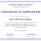 015 Template Ideas Training Completion Certificate Free Pertaining To Free Training Completion Certificate Templates