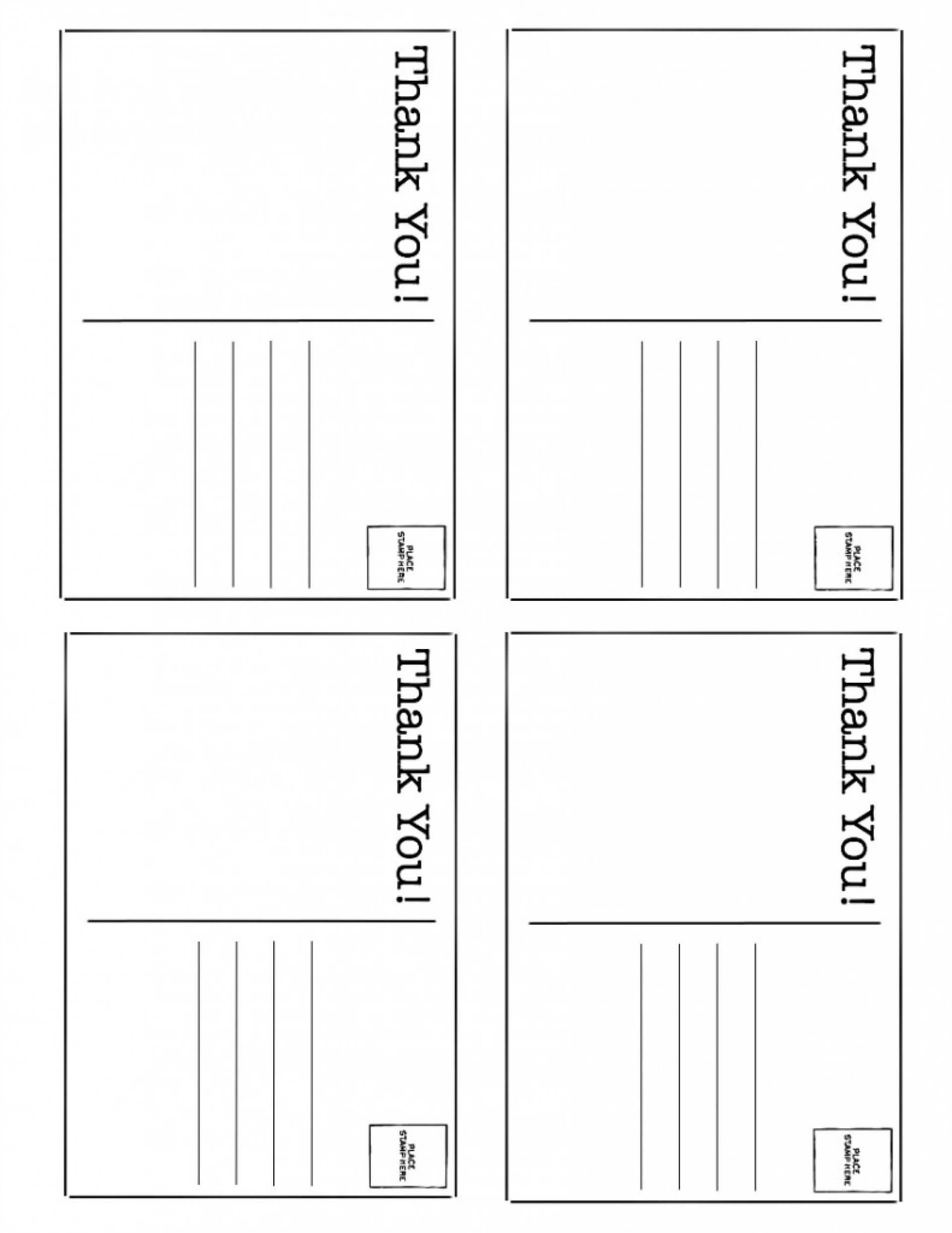 016 Quarter Fold Card Template Word Ideas Thank You Postcard For Quarter Fold Card Template