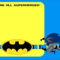 016 Template Ideas Free Printable Batman Birthday Invitation Intended For Batman Birthday Card Template