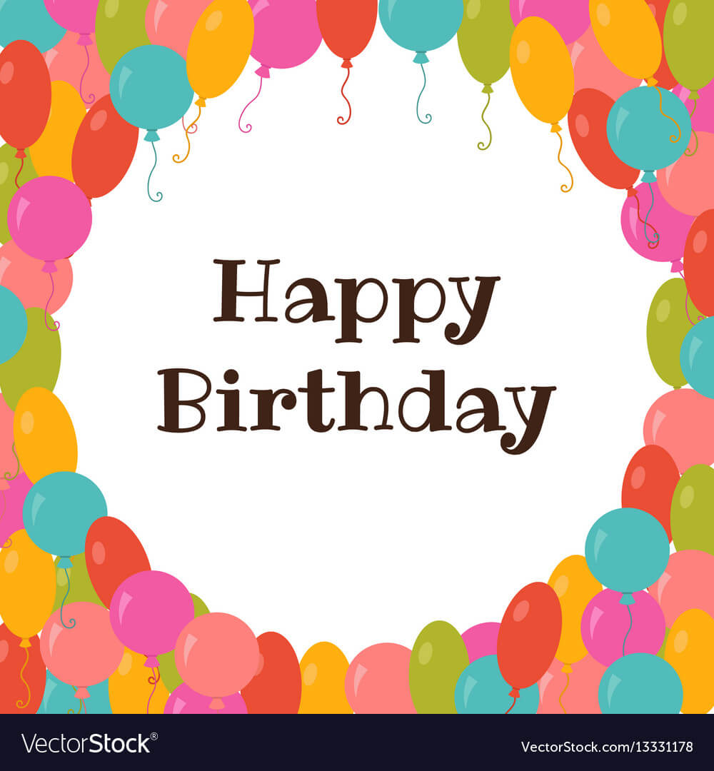 017 Birthday Card Template Free Happy With Colorful Vector Regarding Photoshop Birthday Card Template Free