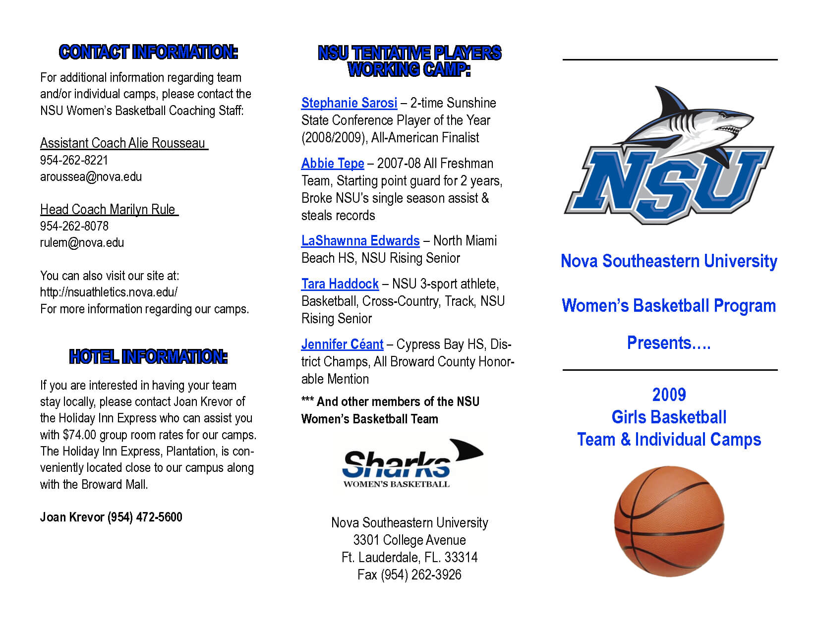 018 Basketball Camp Brochure Template Free Ideas 265362 Throughout Basketball Camp Brochure Template