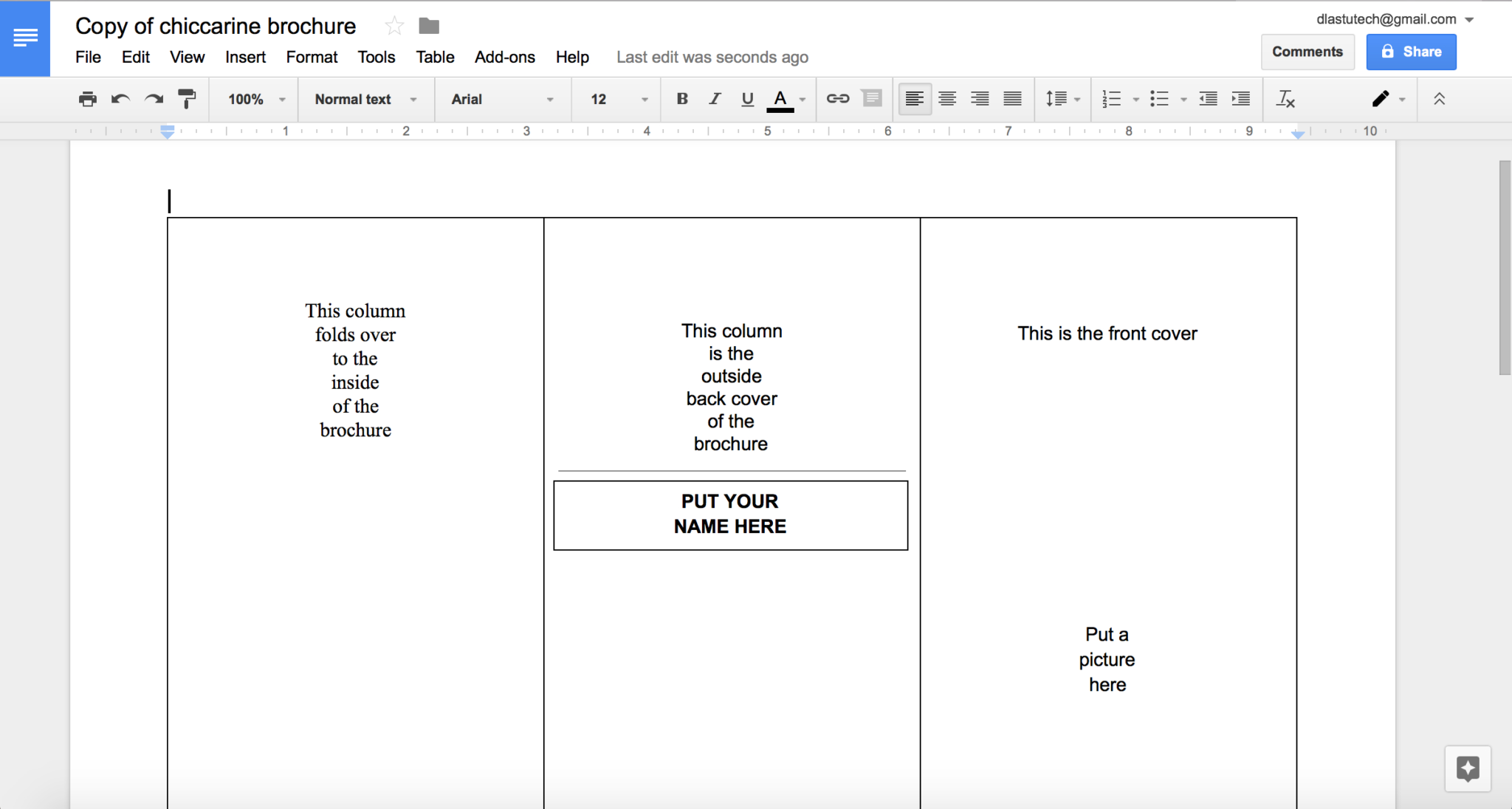 brochure templates for google docs