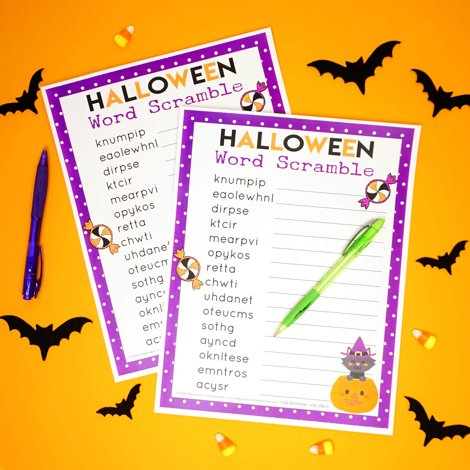 020 Halloween Word Scramble For Kids And Adults Template Regarding Halloween Certificate Template