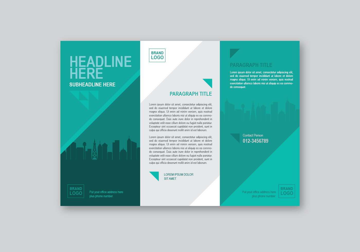 020 Professional Brochure Template Vector One Page Dreaded Pertaining To One Page Brochure Template