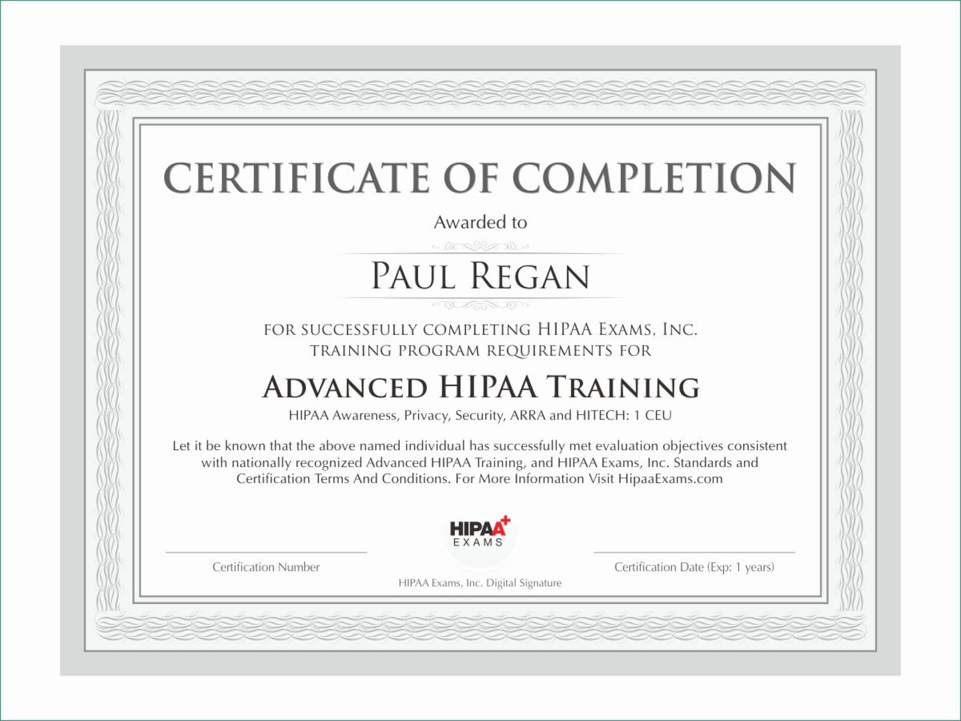 020 Template Ideas Course Completion Certificate Of Pertaining To Certificate Of Completion Template Word