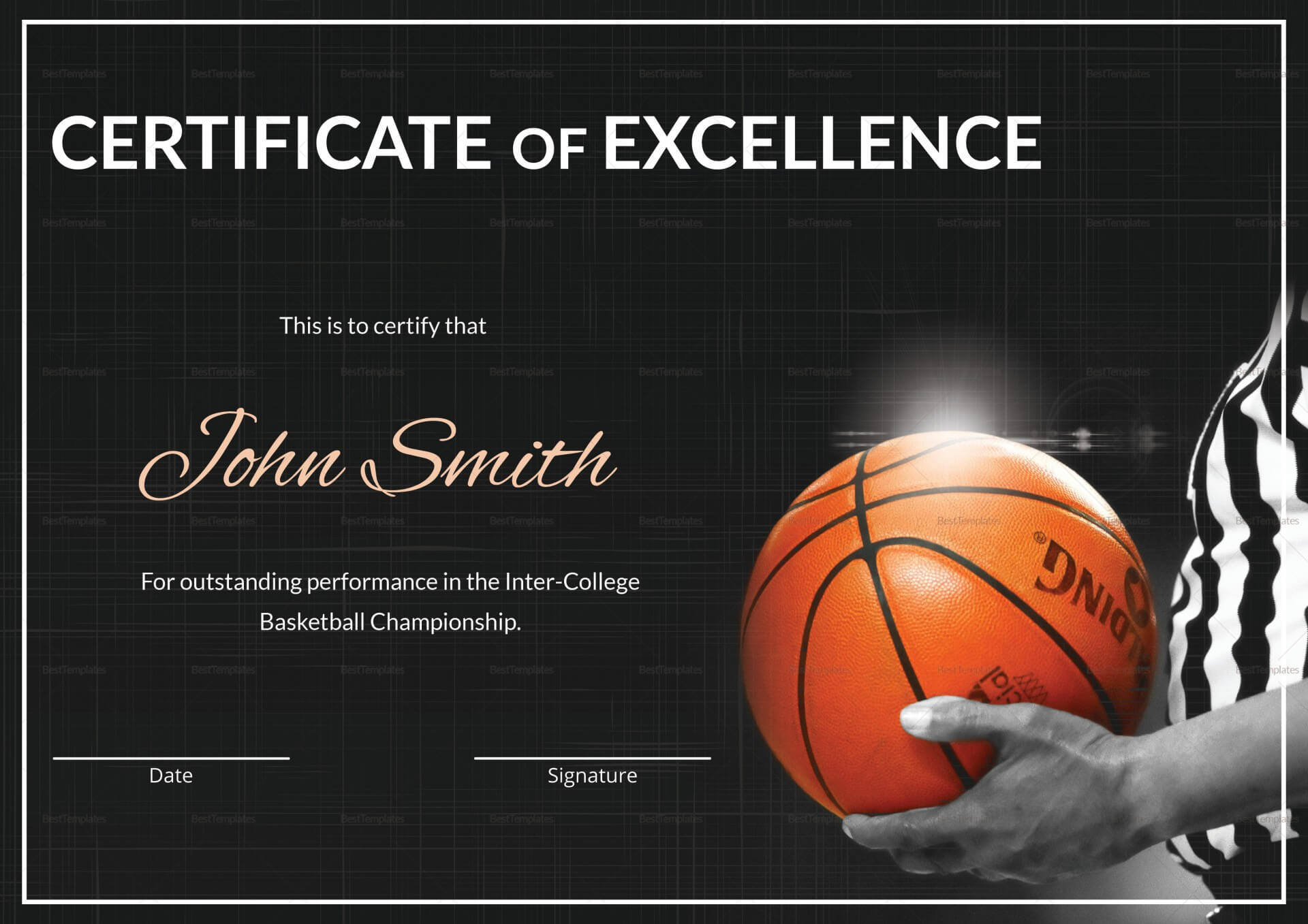 021 Basketball Certificate Award Template Word Awful Ideas For Basketball Certificate Template