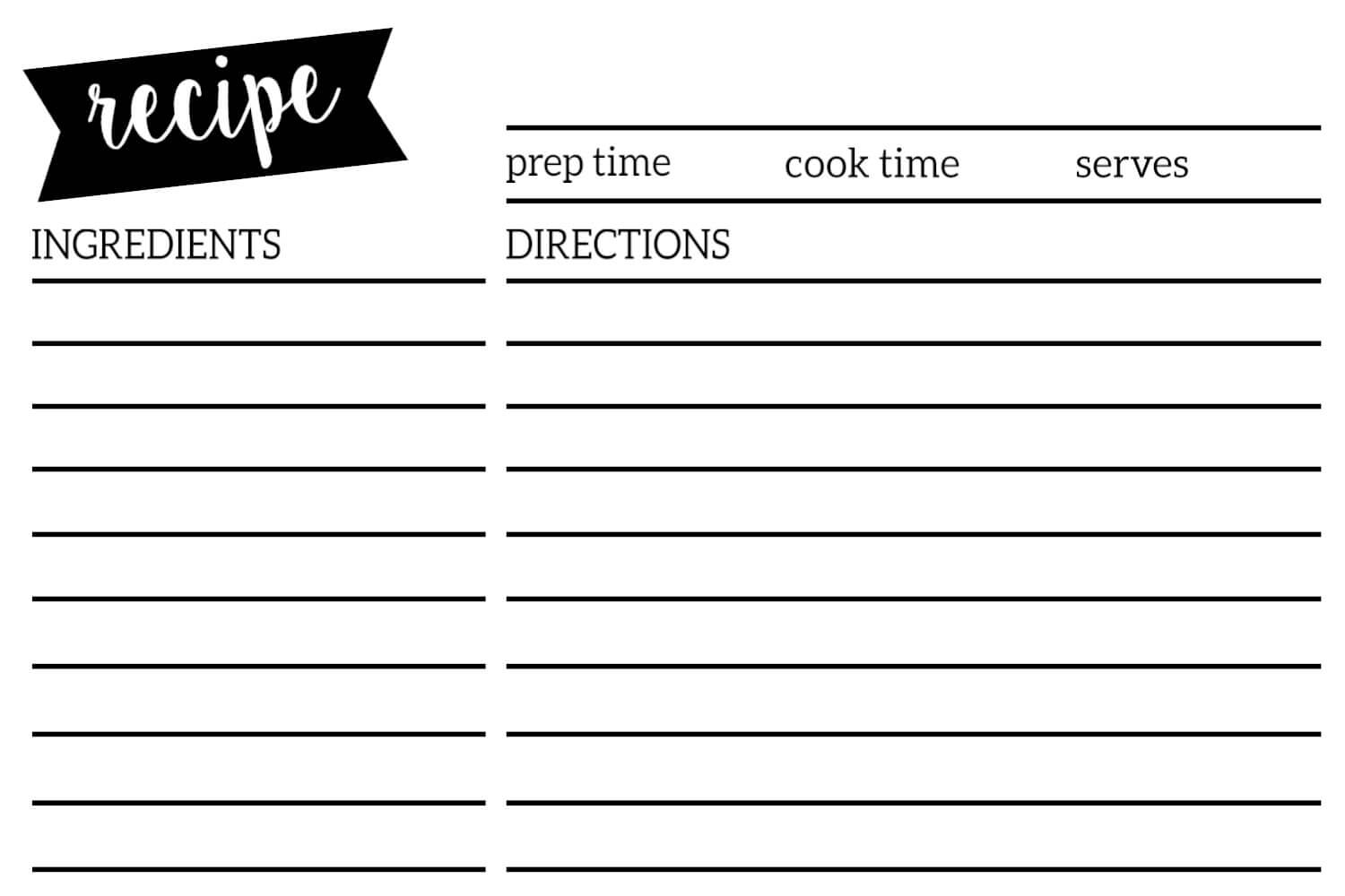021 Microsoft Word Recipe Templates Template Ideas Printable Intended For 4X6 Photo Card Template Free