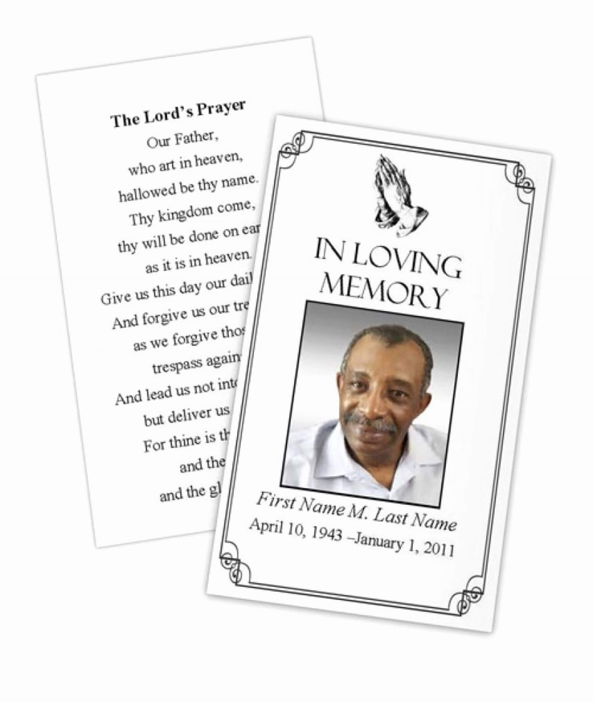 021 Template Ideas Free Memorial Cards Card New Business Pertaining To Prayer Card Template For Word