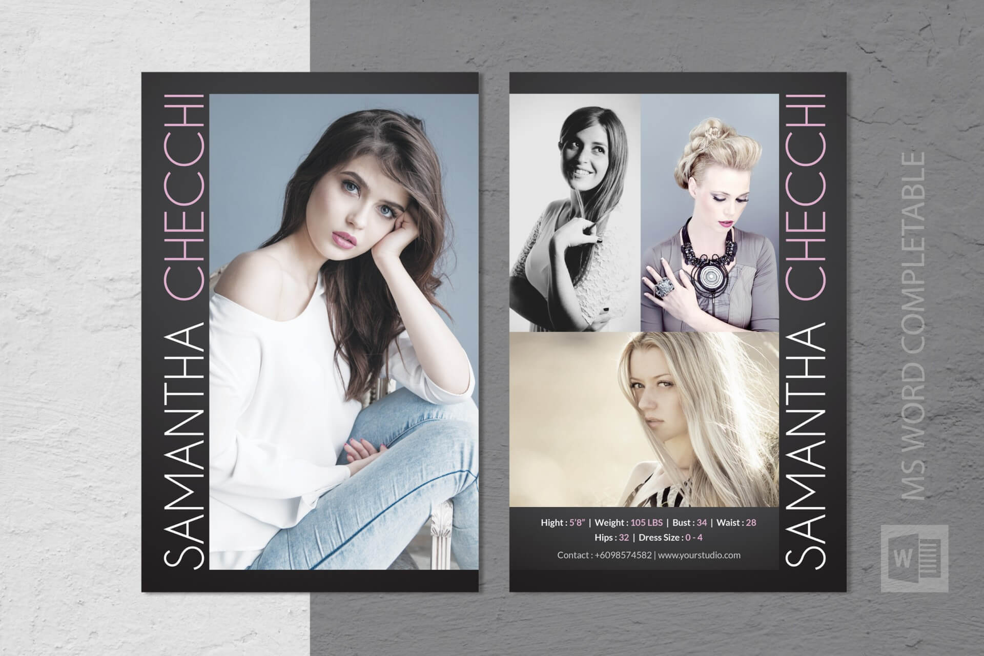 021 Template Ideas Model Comp Outstanding Card Download Free In Comp Card Template Psd