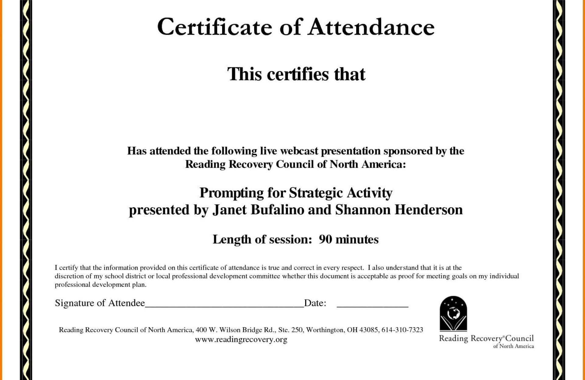 022 Template Ideas Certificate Of Award Free Download Within Perfect Attendance Certificate Template