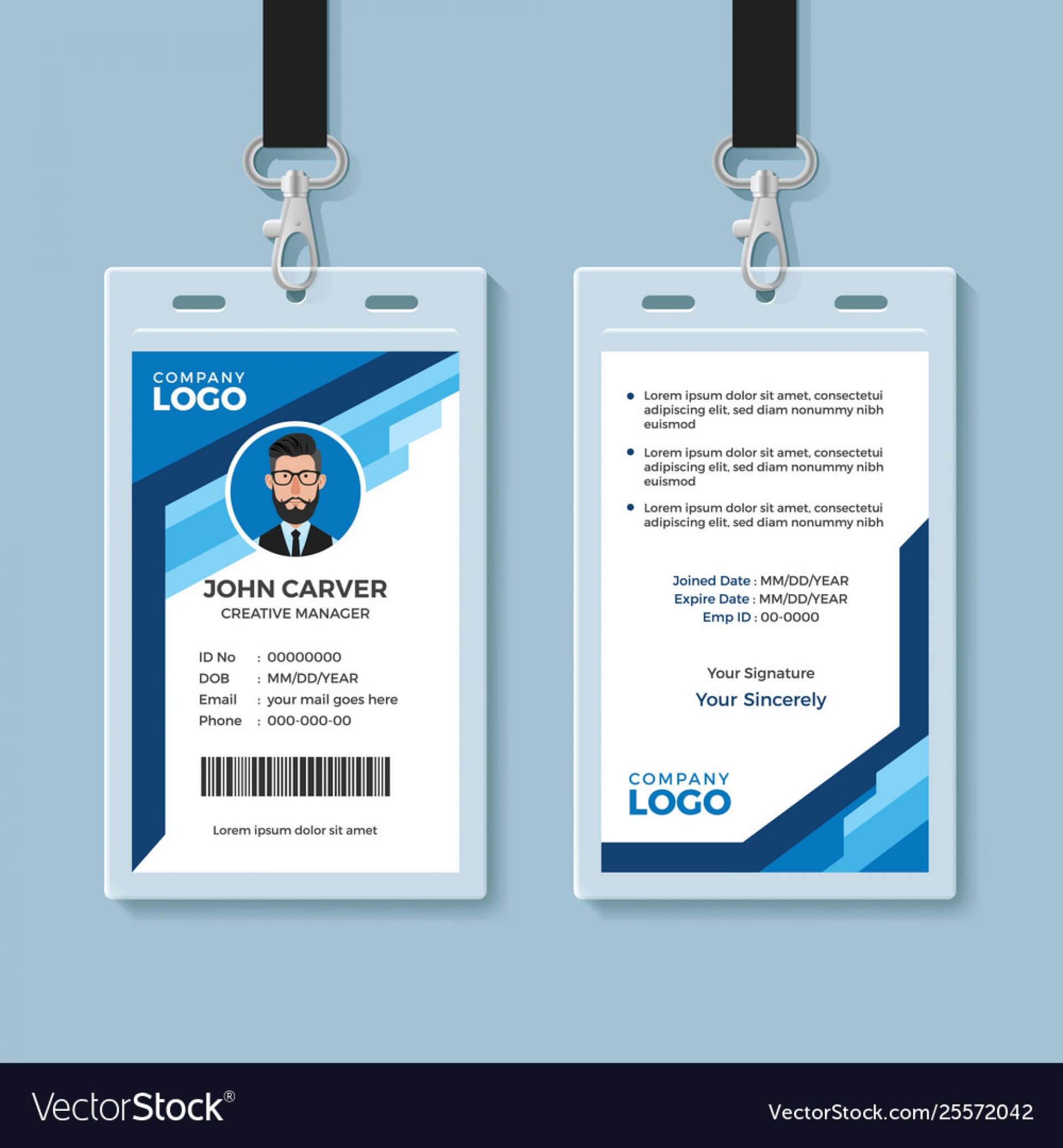 022 Template Ideas Employee Id Card Ai Free Exceptional For Id Card Template Ai