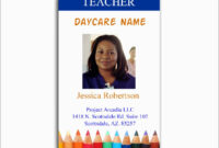 023 Teacher Id Card Photoshop Template Ideas Free Great regarding Teacher Id Card Template