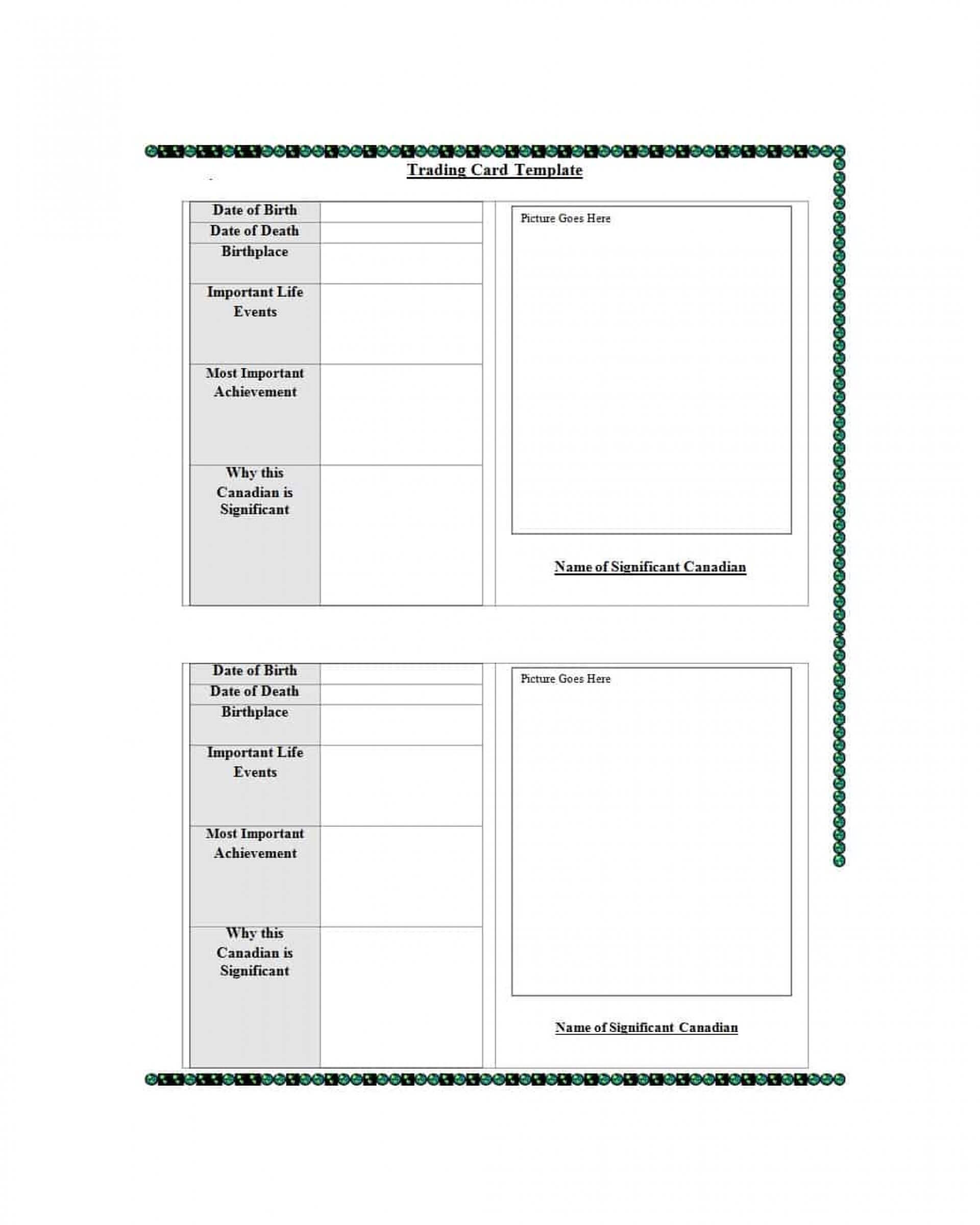 024 Baseball Trading Card Template Free Download Ideas Throughout Trading Cards Templates Free Download