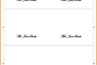 026 Place Cards Template Word Ideas Table Card Tent New pertaining to Tent Name Card Template Word