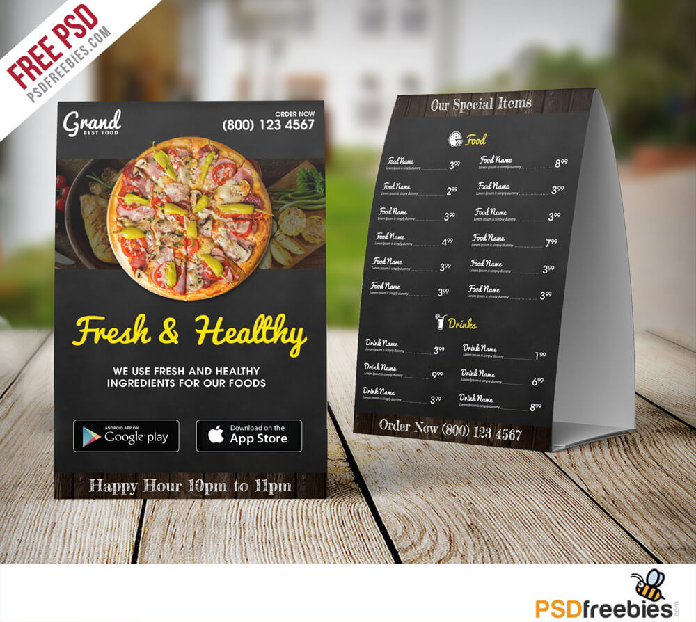 026 Template Ideas Tri Fold Restaurant Food Menu Free Psd In Tri Fold Tent Card Template