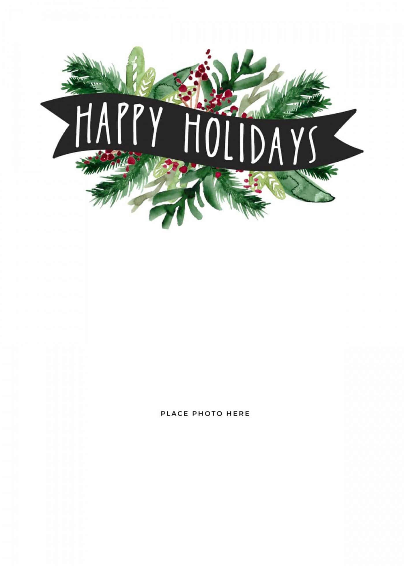 027 Template Ideas Free Holiday Card Templates For Photoshop Regarding Free Holiday Photo Card Templates