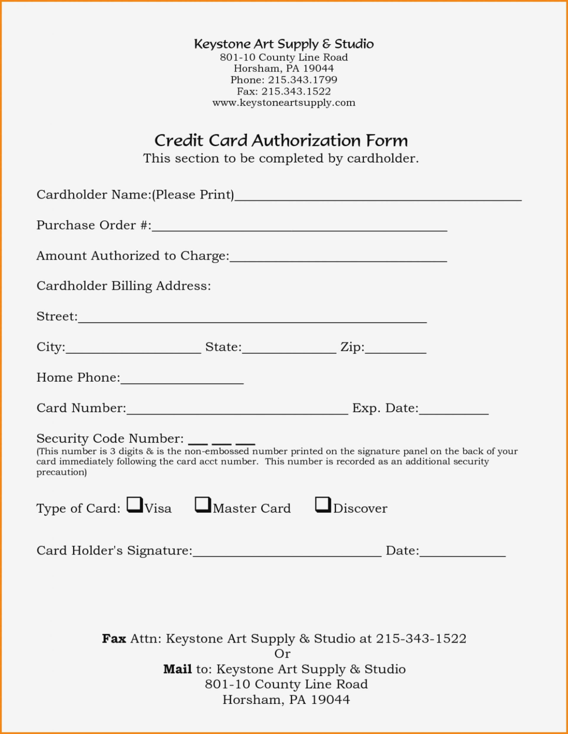 028 Credit Card Authorization Form Template Word Ideas For Credit Card On File Form Templates