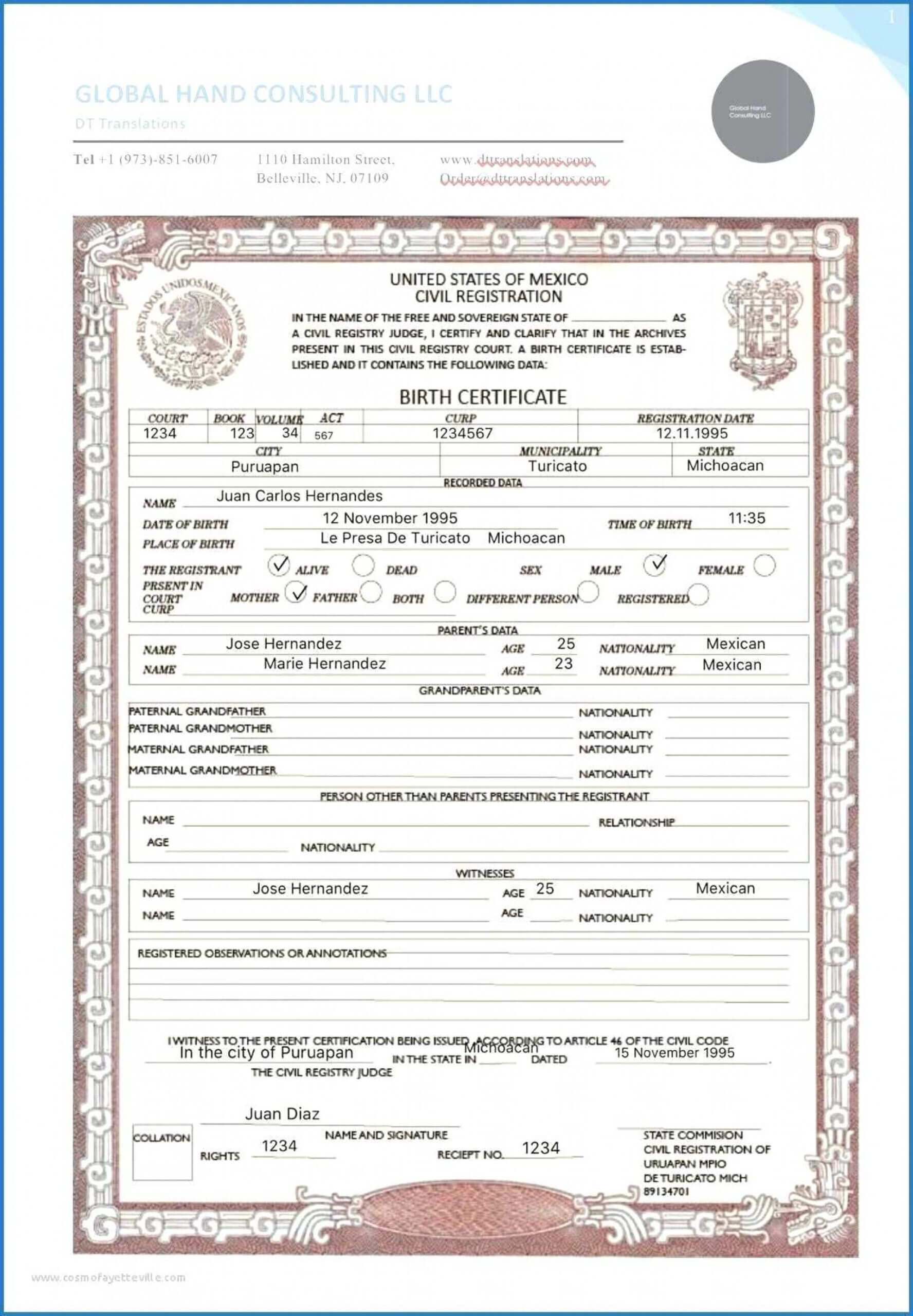 028 Template Ideas Free Birth Certificate Impressive For Birth Certificate Fake Template