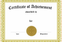 029 Generic Certificate Template Martial Arts Templates throughout Generic Certificate Template