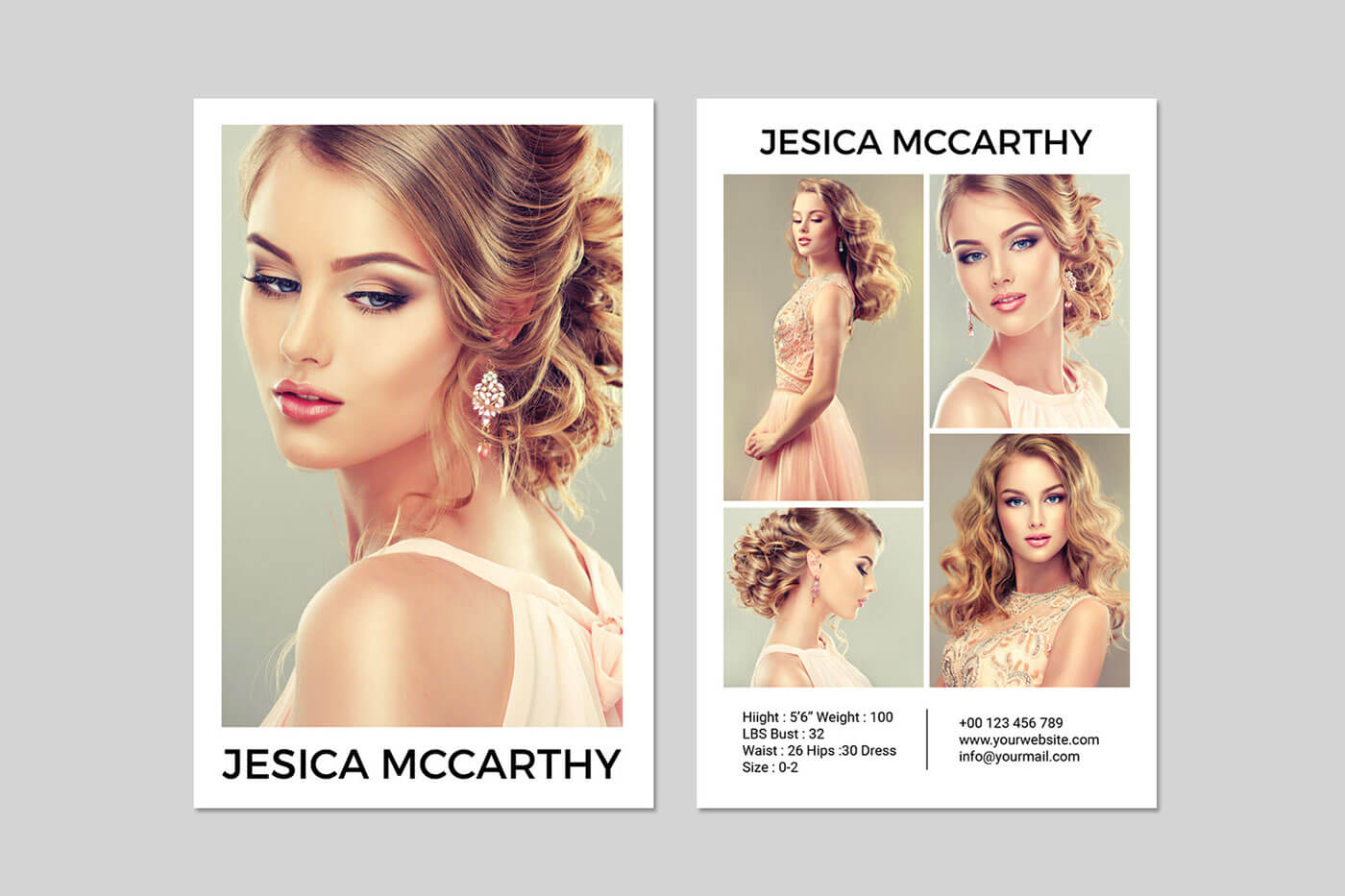 031 Model Comp Card Template Outstanding Ideas Psd Free For Comp Card Template Psd