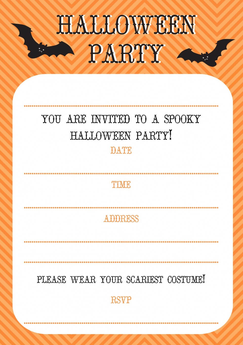 031 Template Ideas Free Halloween Party Invitations Pertaining To Halloween Certificate Template