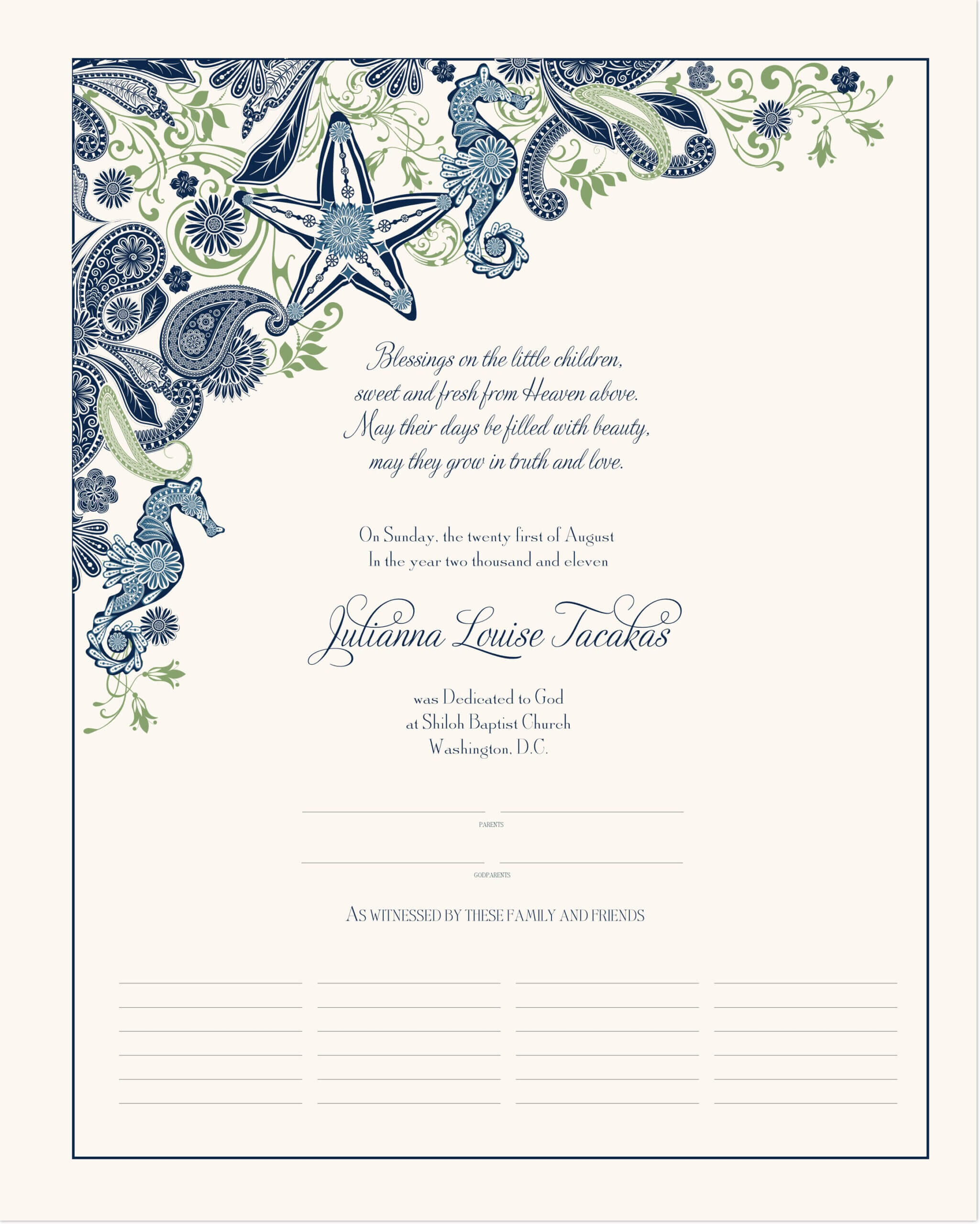 032 V Baby Dedication Certificate Template Free Archives As Regarding Baby Christening Certificate Template