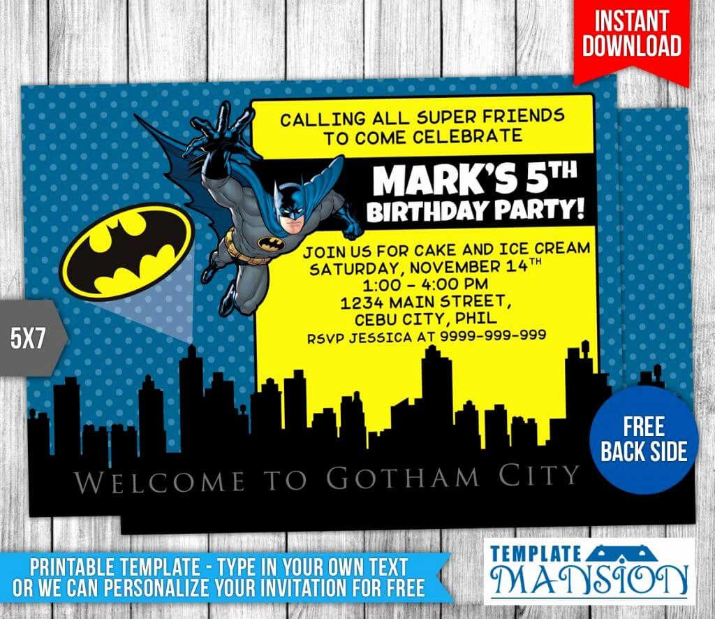 035 Template Ideas Free Batman Birthday Card Fresh Pertaining To Batman Birthday Card Template