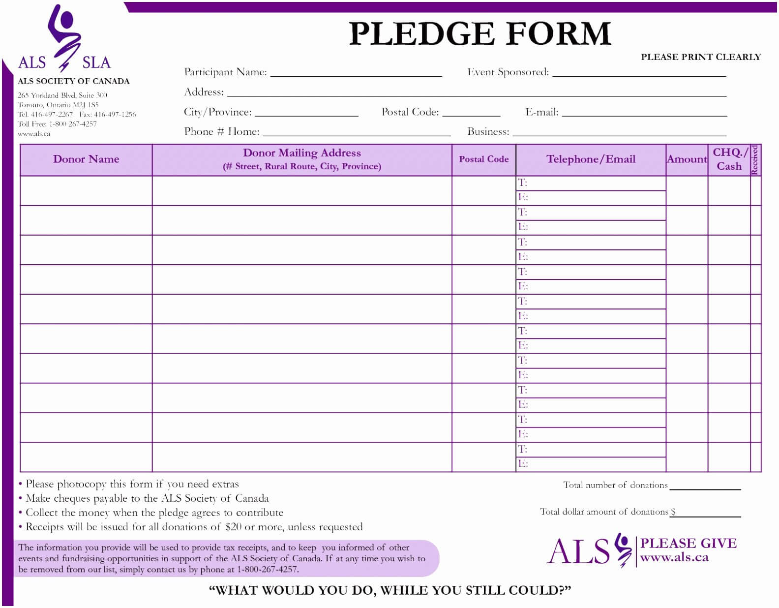 039 Pledge Card Template Word Best Of Fundraiser Form Pttyt Pertaining To Free Pledge Card Template