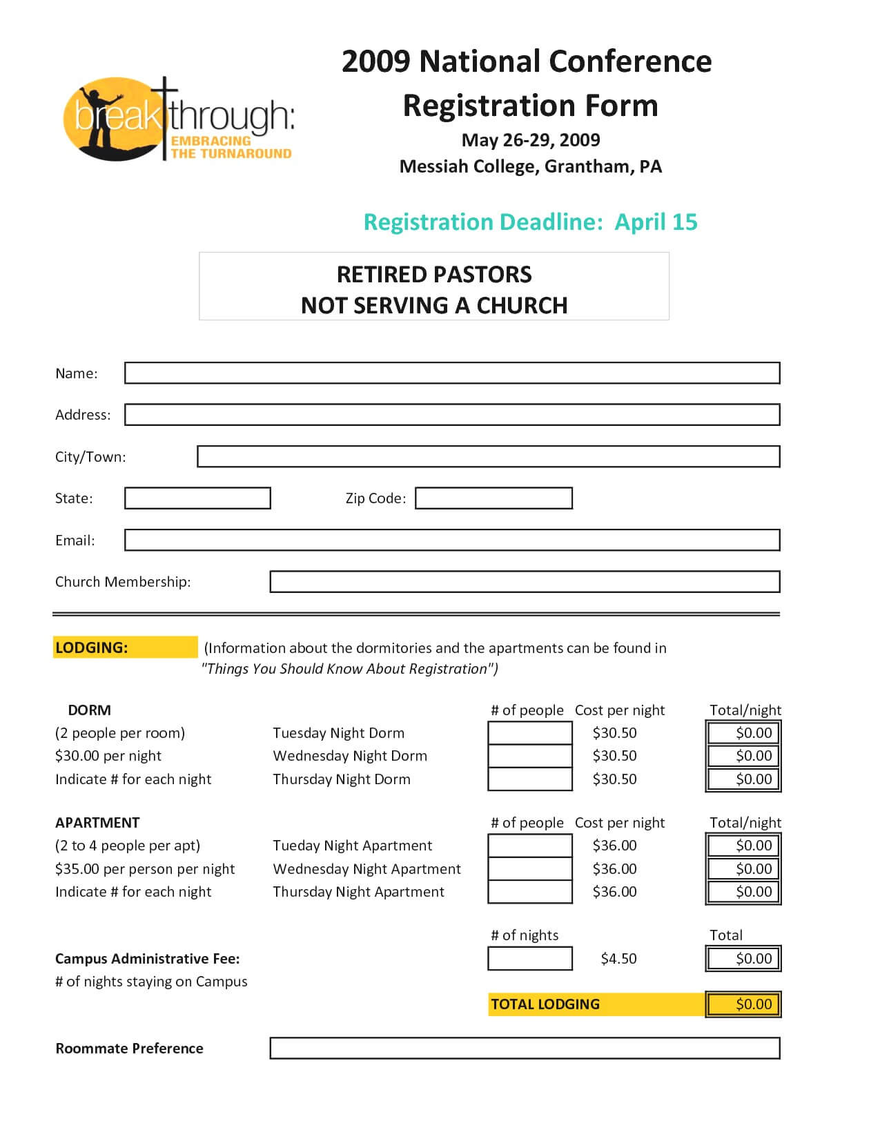 039 Registration Forms Template Free Conference Form Word Intended For Referral Card Template Free