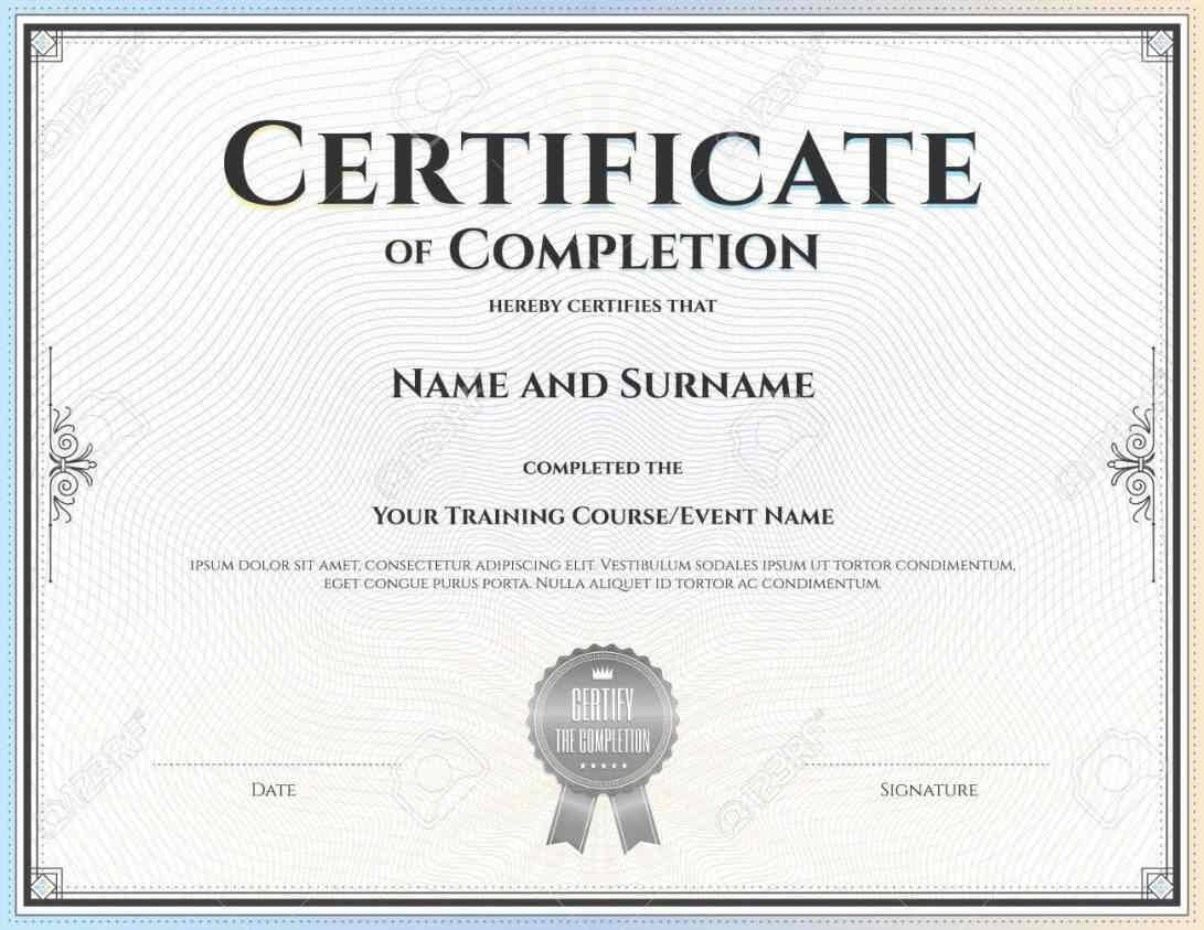 040 Free Certificate Of Completion Template Word Editable With Certificate Of Completion Word Template
